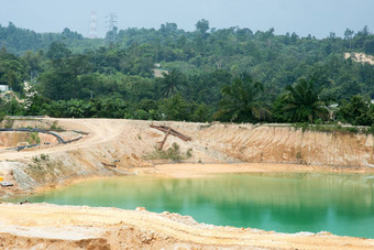 尾矿池塘马来西亚