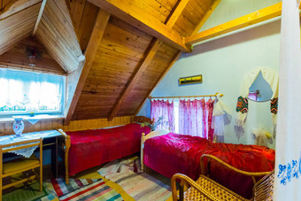 房间睡觉的地方传统的乌克兰风格