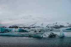 杰古沙龙冰河湖冰川环礁湖冰岛