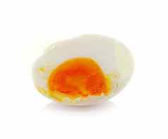 壳牌煮熟的蛋孤立的白色背景