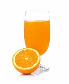 橙色汁橙色孤立的白色背景