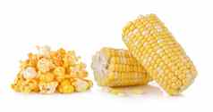 玉米流行玉米白色背景