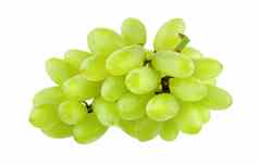 新鲜的绿色葡萄孤立的白色