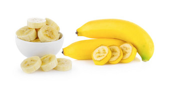 片香蕉碗白色背景