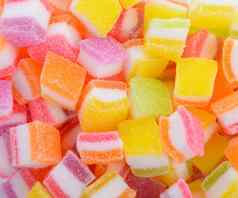 分类色彩斑斓的水果果冻糖果背景