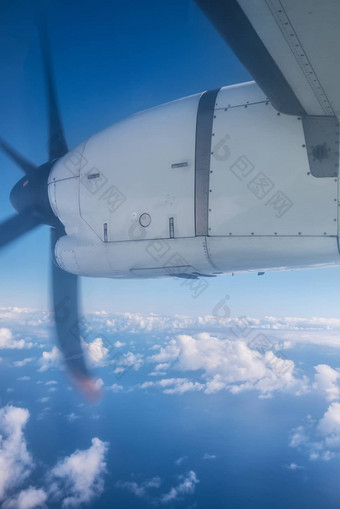 视图云海洋飞机窗口