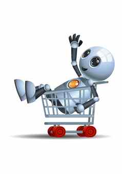 机器人骑购物车