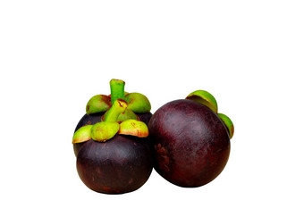 <strong>山竹</strong>果显示紫色的皮肤孤立的白色背景空间热带水果<strong>泰国</strong>女王水果亚洲新鲜的水果市场概念自然源丹宁酸氧杂蒽酮