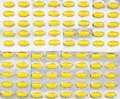 完整的框架椭圆形黄色的平板电脑药片泡包黄色的药片模式壁纸甲灭酸平板电脑药片救援疼痛期抽筋头疼牙痛