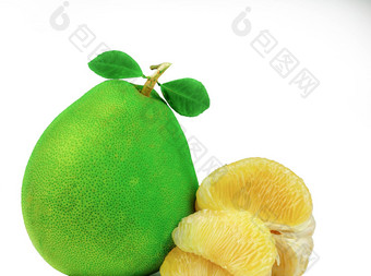 葡萄柚纸浆种子孤立的白色背景泰国葡萄柚水果自然源维生素钾健康的食物慢老化食物药物的相互作用柑橘类水果