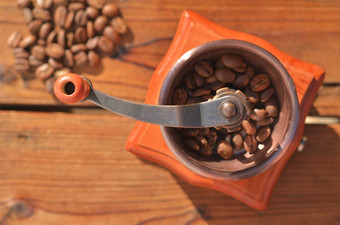 手册咖啡磨床大咖啡豆子木木板