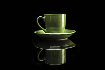绿色咖啡杯