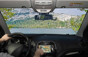 开车导航系统约塞米蒂国家公园美国