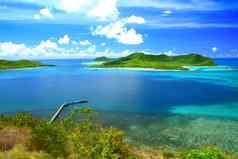 美丽的蓝色的海景考县给码头samaesan岛chon