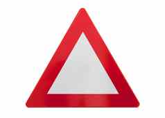 交通标志孤立的三角形