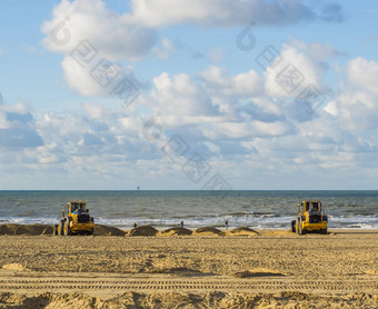 地球<strong>搬家公司</strong>工作设备机器海滩维护移动沙子