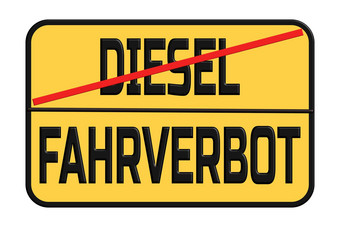 柴油开车禁止城市街标志德国