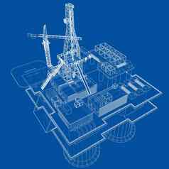 离岸石油钻井平台钻井平台概念