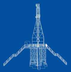 石油钻井平台概念插图