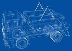垃圾卡车概念插图