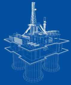离岸石油钻井平台钻井平台概念
