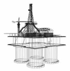 离岸石油钻井平台钻井平台概念