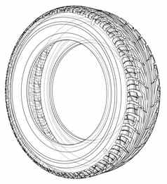车轮胎概念插图