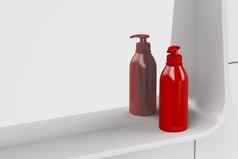 红色的液体肥皂瓶