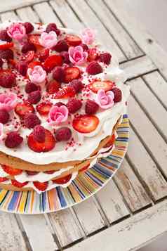 色彩斑斓的生日蛋糕