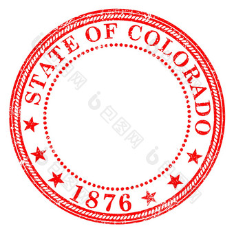 科罗拉多州状态橡胶墨水邮票