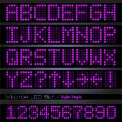紫色的数字字体。