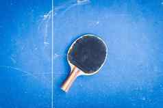 球拍表格网球蓝色的表格背景