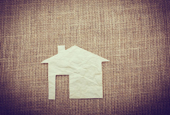 房子形状减少纸
