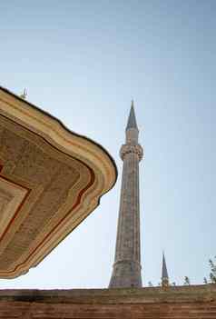 尖塔奥斯曼帝国清真寺视图