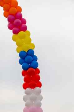 颜色气球空气树