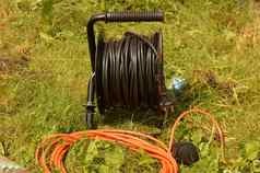 线圈电电缆扩展绳草电工具建设作品花园