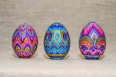 复活节鸡蛋手绘丙烯酸油漆