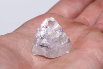 白色清晰的水晶钻石宝石宝石珠宝矿物珍贵的