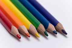 蜡笔彩色的铅笔颜色蜡笔笔颜色彩虹