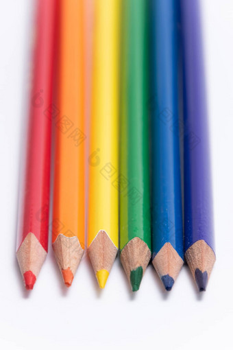 蜡笔彩色的铅笔颜色蜡笔彩虹颜色