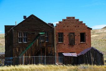 伯帝镇始建鬼小镇小镇大厅被遗弃的黄金矿业小镇加州