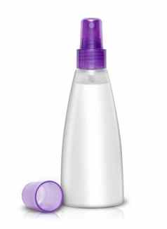 塑料瓶喷雾头发白色背景