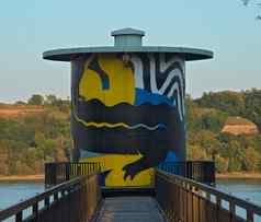 水泵站多瑙河完全画涂鸦
