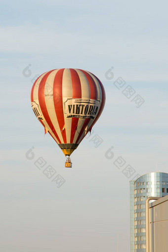 奥洛穆茨捷克代表8月热空气气球飞行城市奥洛穆茨