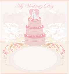 婚礼蛋糕卡设计