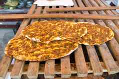 Lahmacun土耳其披萨煎饼肉填充