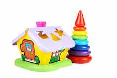 孩子们的玩具小房子金字塔白色