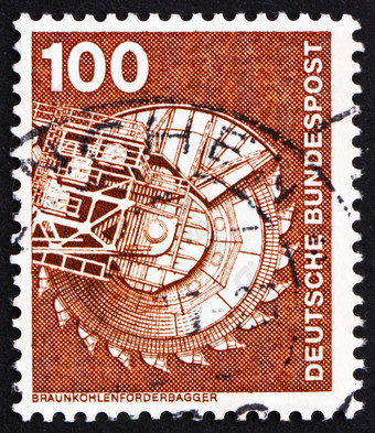 邮资邮票德国沥青煤炭挖掘机