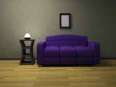 紫罗兰色的沙发