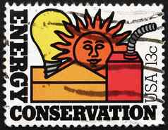 邮资邮票美国能源保护